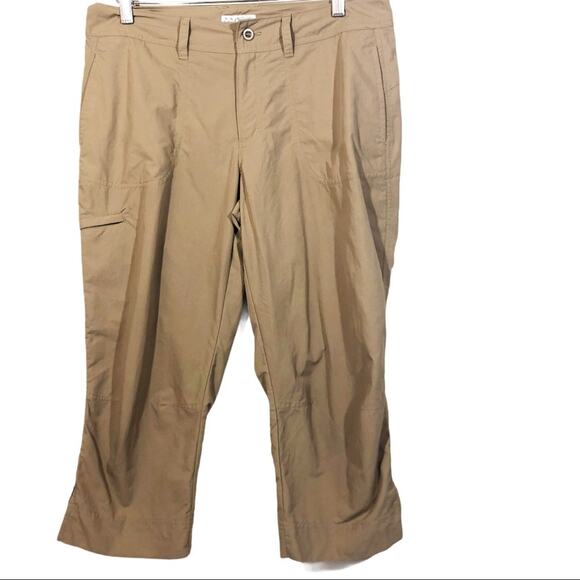 Gander Mountain Tan Nylon Hiking Cropped Pants 8 - Picture 1 of 7
